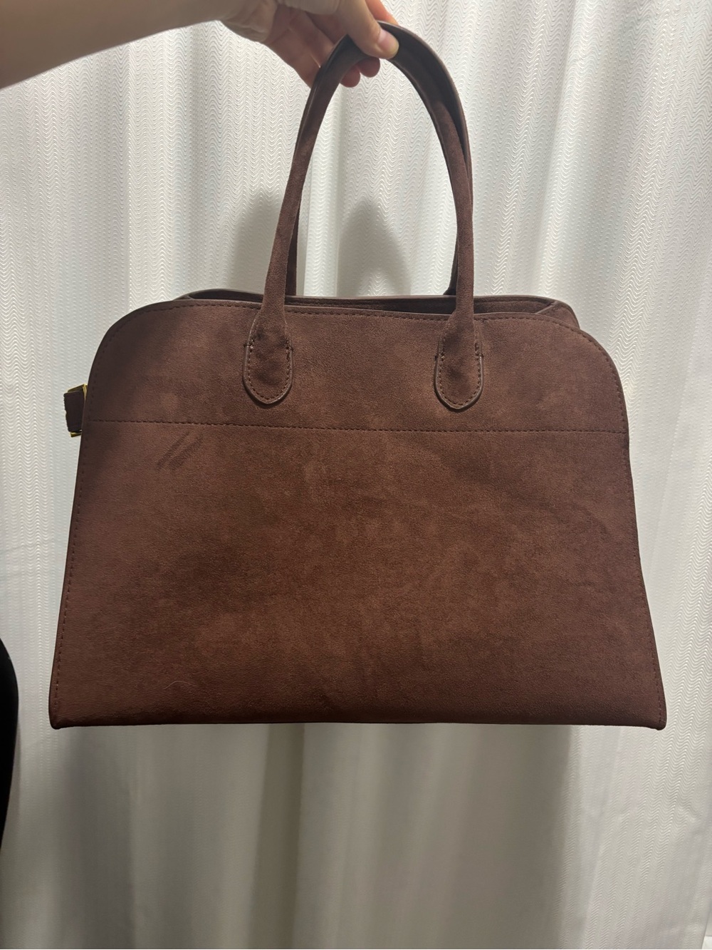 Genuine Suede Coffee Brown Margaux Bag 15